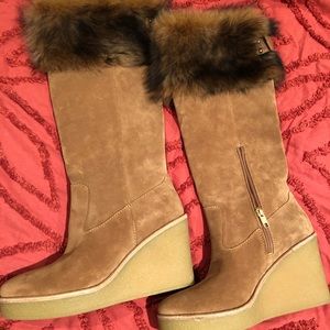 UGG Valberg suede tall wedge boots 8 / 8.5